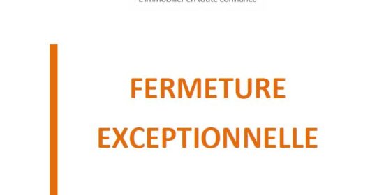 Fermeture exceptionnelle